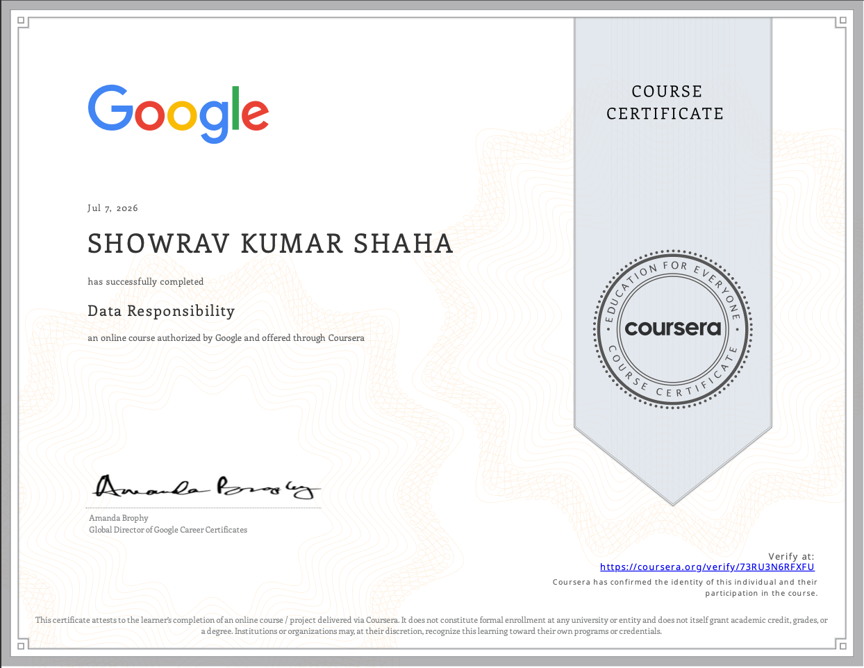 Data Responsibility — Google