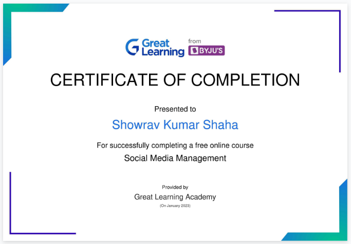Social Media Management — Great Learning